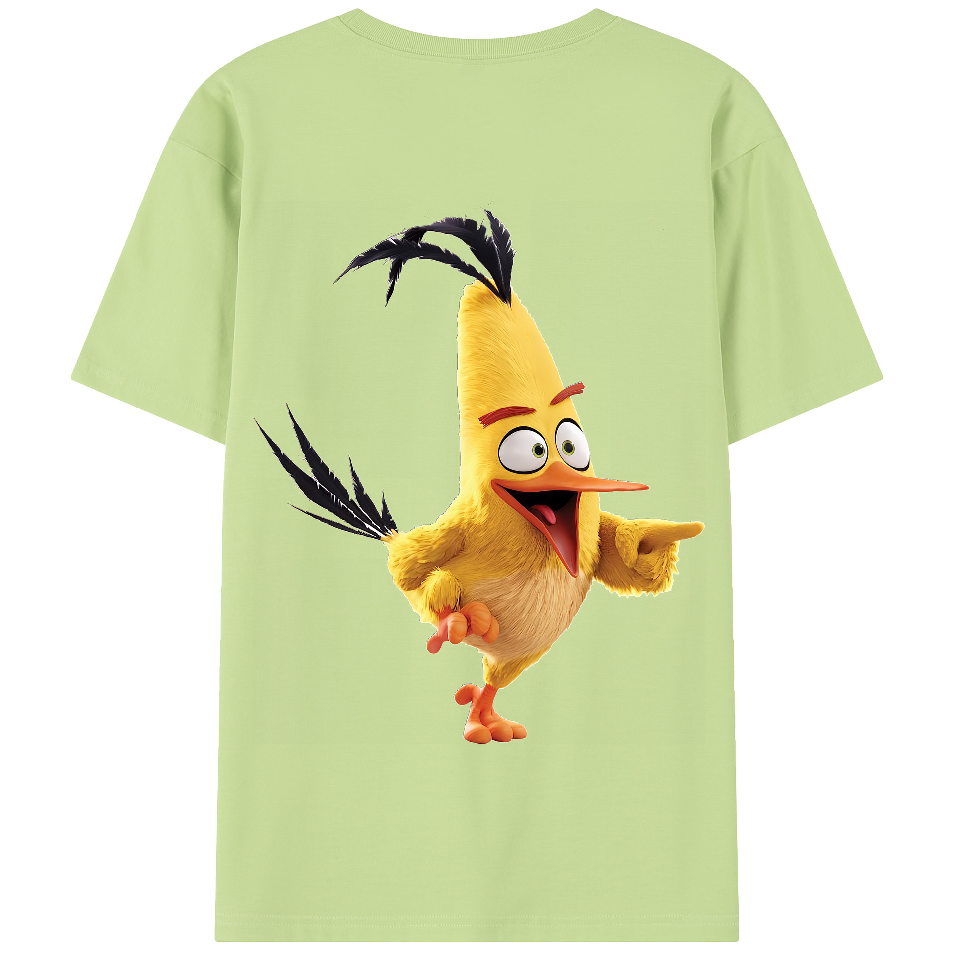（画像用） Angry Birds アングリーバード 綿100％半袖Tシャツ（背面プリント）